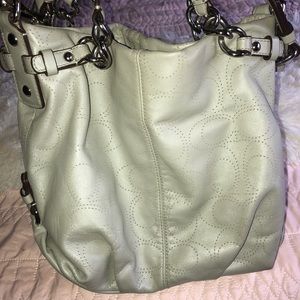Coach Brooke Handbag, Grey w/ perforated logo